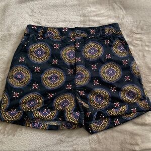 Maeve High Waist Black Patterned Shorts 3”